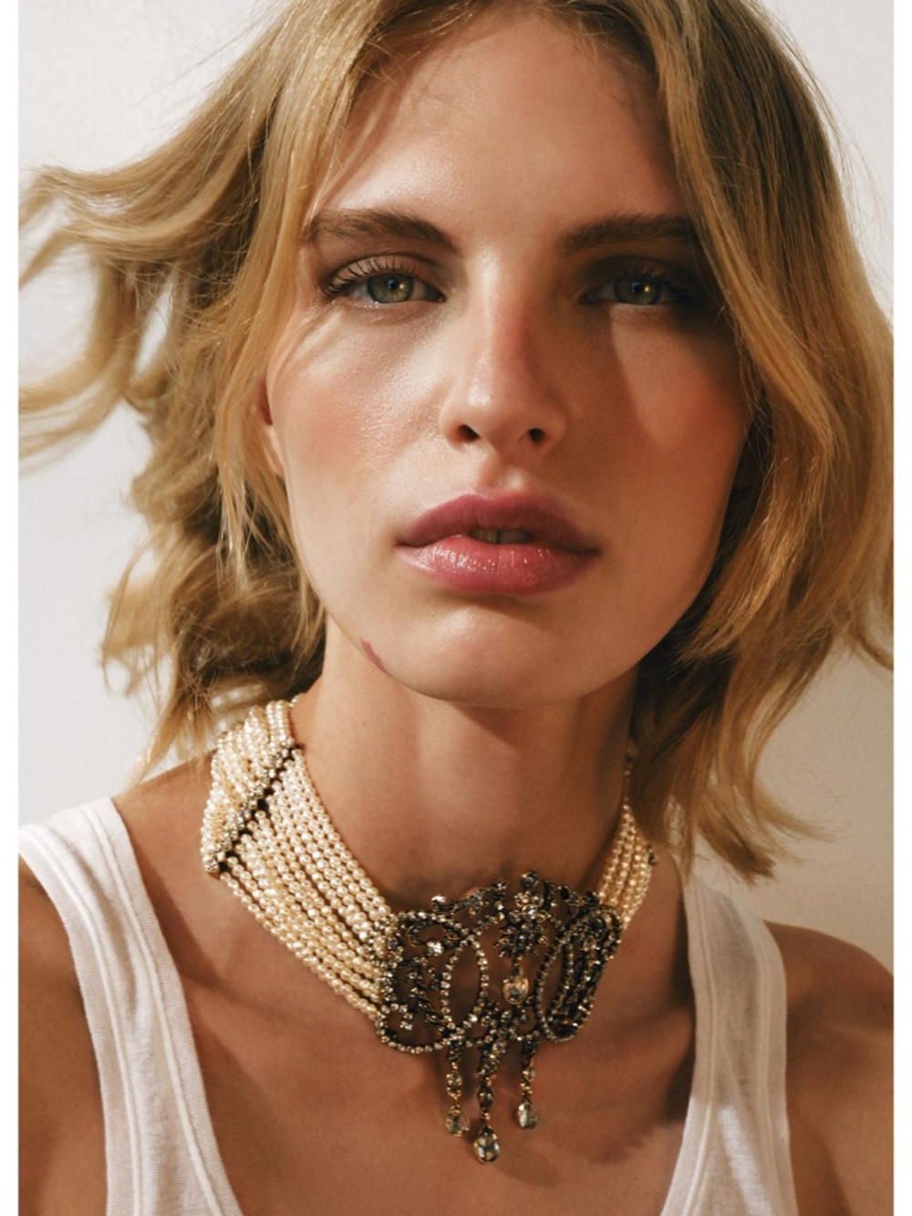 ZARA NWT Pearl & Gem Choker Necklace